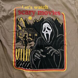 Scream Ghost Face T-Shirt Brown Size Large Mens Scary Movies